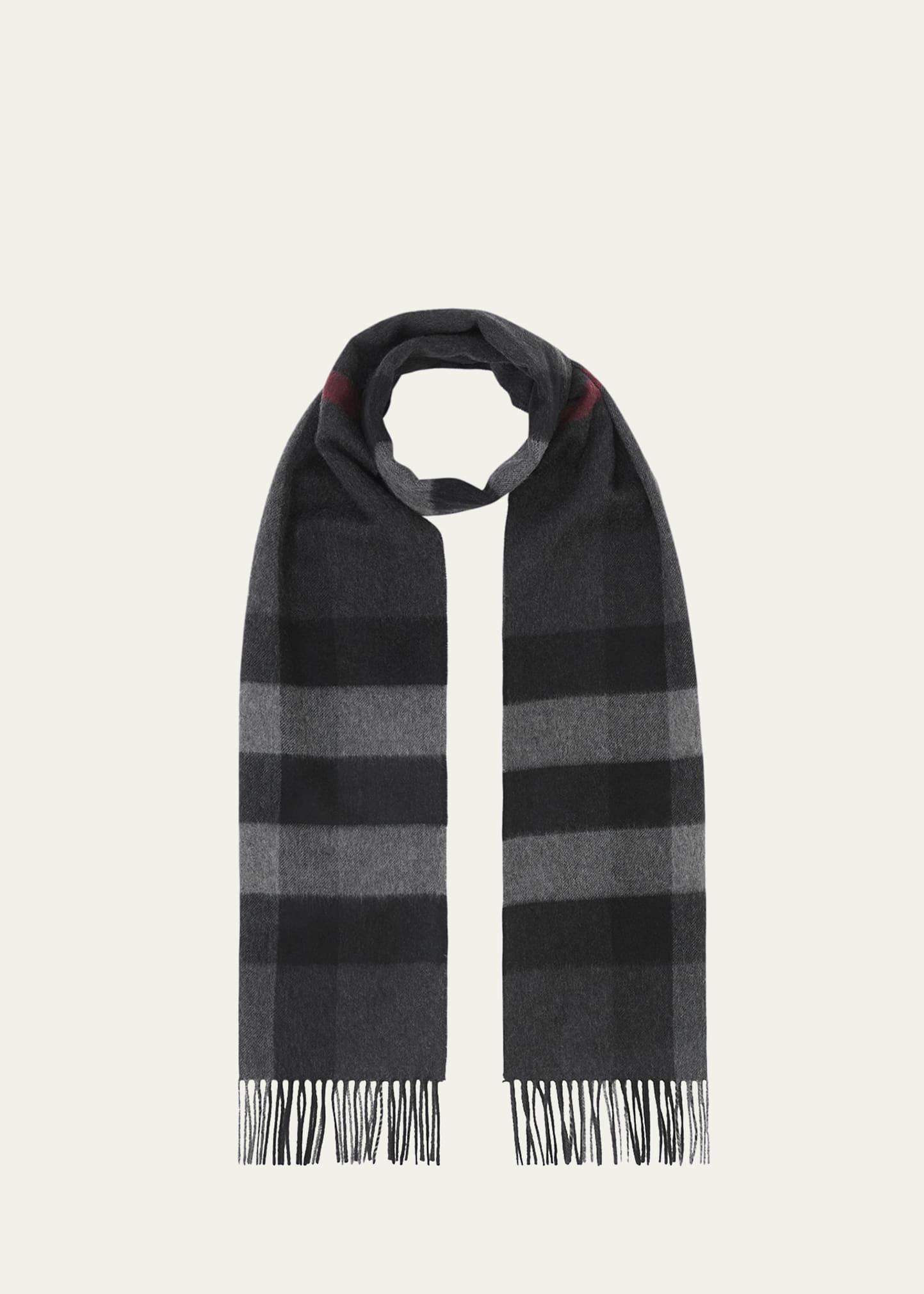 Mens Cashmere Mega Check Scarf Product Image