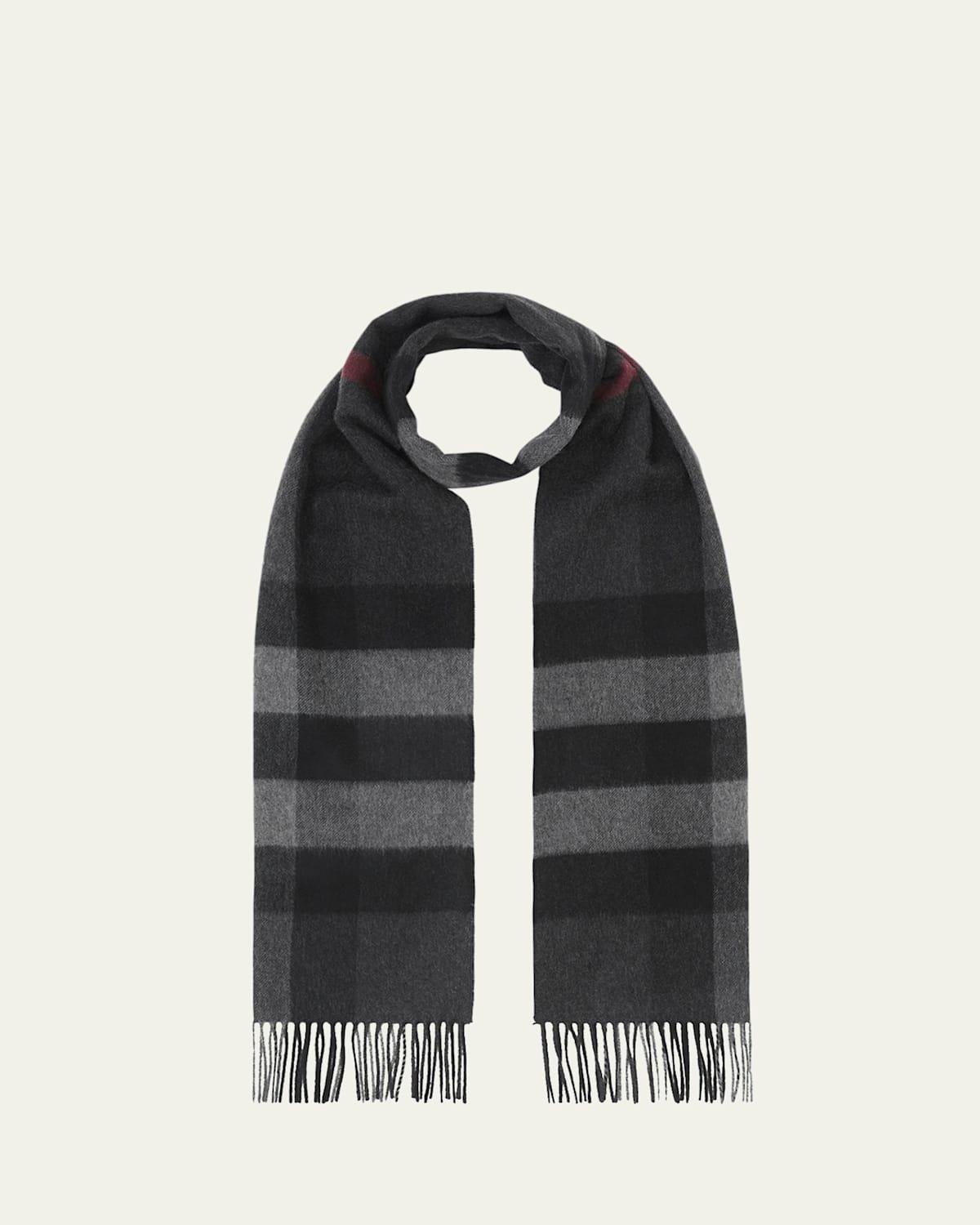 Mens Cashmere Mega Check Scarf Product Image