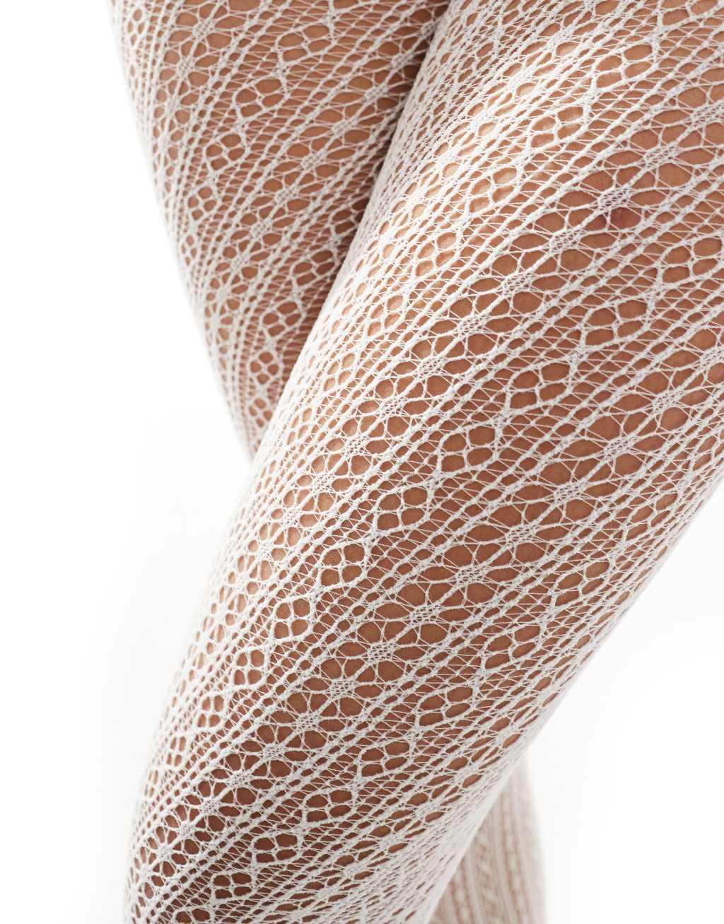 ASOS DESIGN net tights in cream Product Image