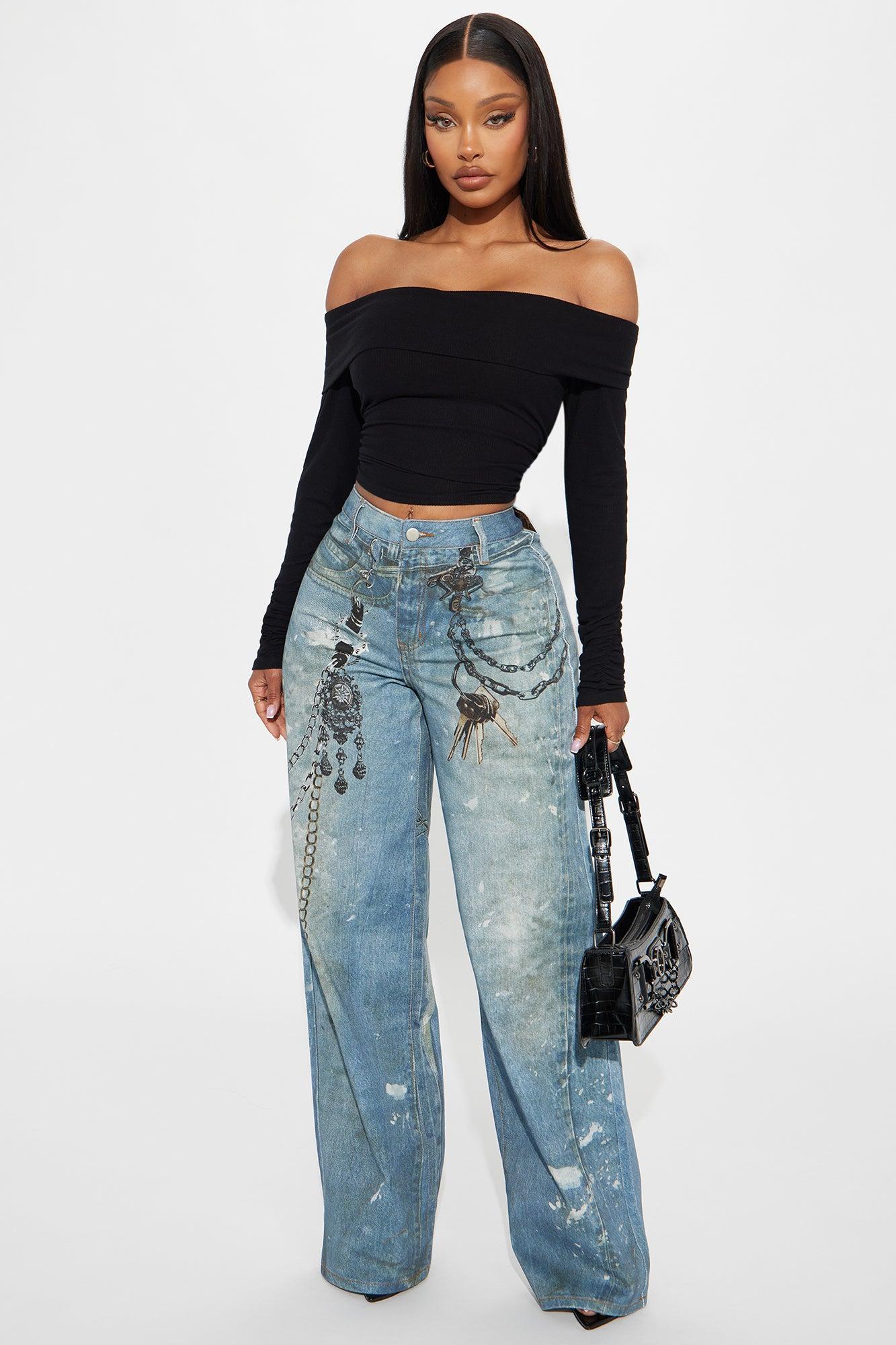 Penelope Off Shoulder Top - Black Product Image