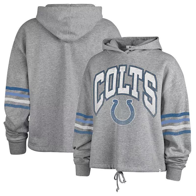 Womens 47 Brand Heather Gray Distressed Indianapolis Colts Upland Bennett Pullover Hoodie Product Image