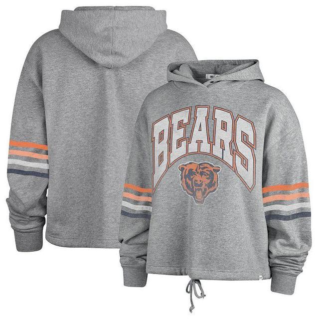 Womens 47 Brand Heather Gray Distressed Chicago Bears Upland Bennett Pullover Hoodie Product Image