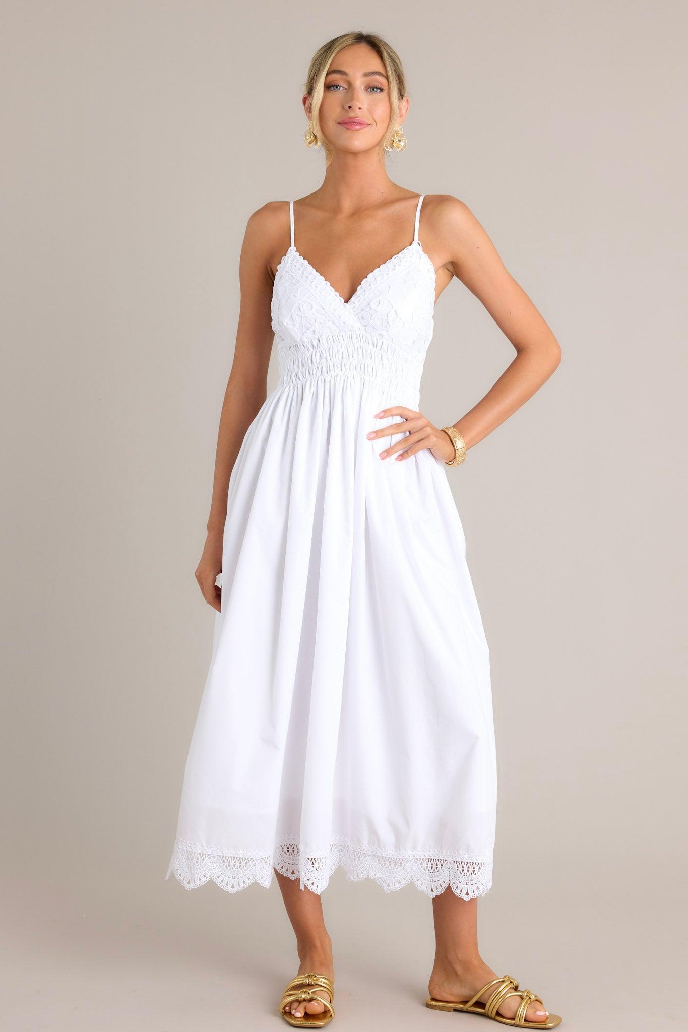 Ethereal Elegance White Maxi Dress Product Image