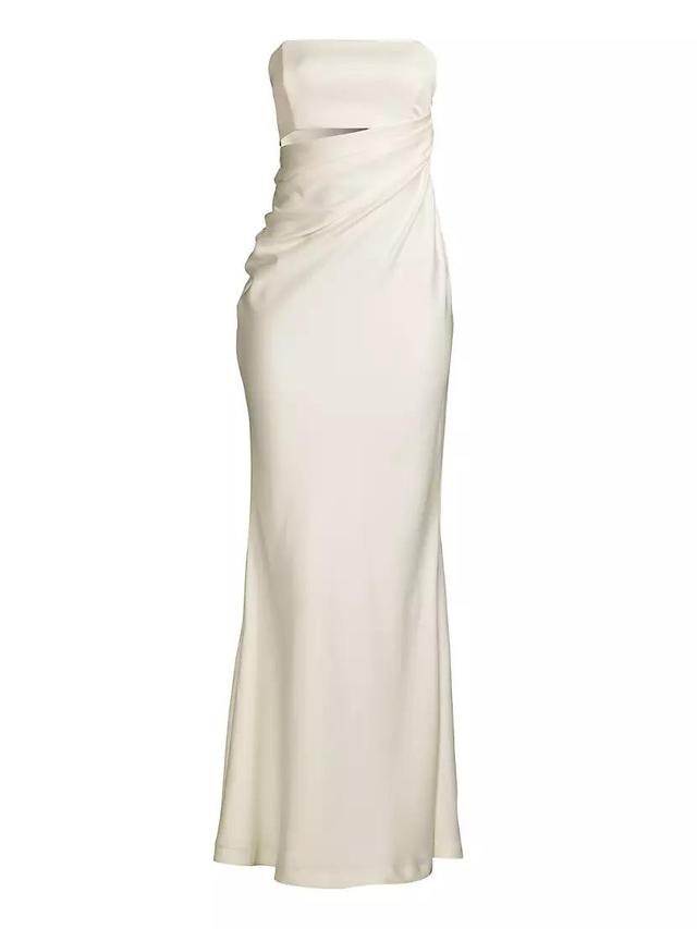 Blossom Draped Strapless Gown Product Image