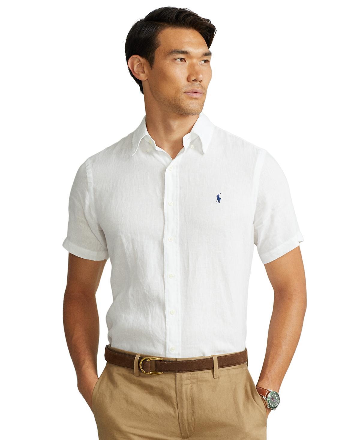 Polo Ralph Lauren Mens Short-Sleeve Linen Button-Up Product Image