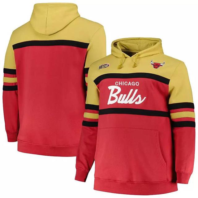 Mens Mitchell & Ness Chicago Bulls Big & Tall Hardwood Classics Head Coach Pullover Hoodie Product Image