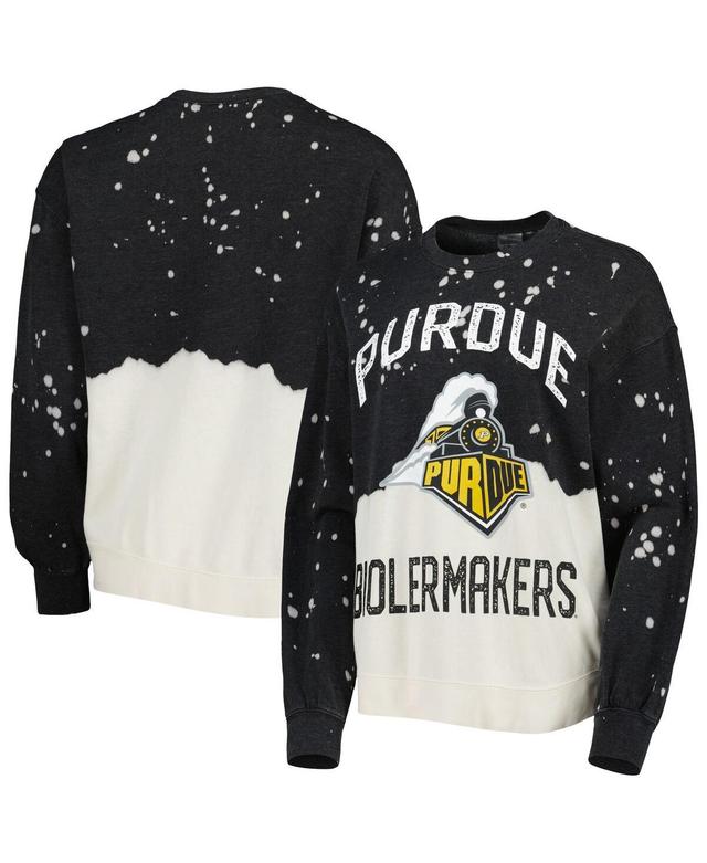 Womens Gameday Couture Purdue Boilermakers Twice As Nice Faded Dip-Dye Pullover Long Sleeve Top Product Image