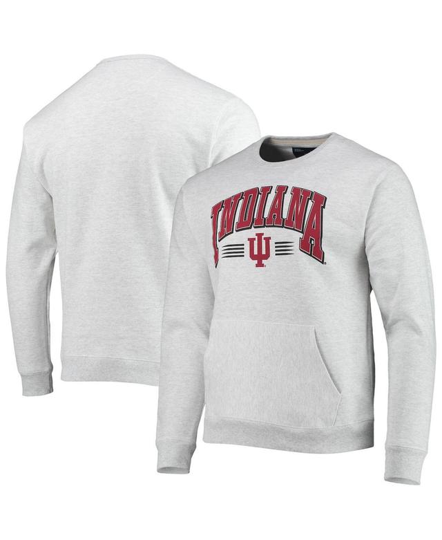 Mens League Collegiate Wear Heathered Gray Indiana Hoosiers Upperclassman Pocket Pullover Sweatshirt Product Image