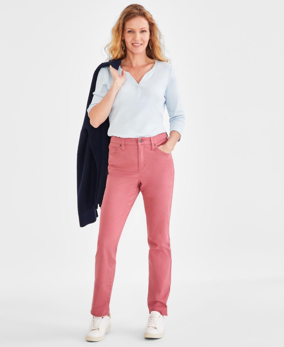 Style & Co Womens Straight-Leg High Rise Jeans, Created for Macys Product Image