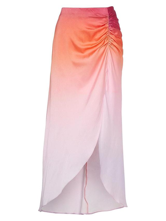 Womens Tatum Silk-Blend Ombr Maxi Skirt Product Image