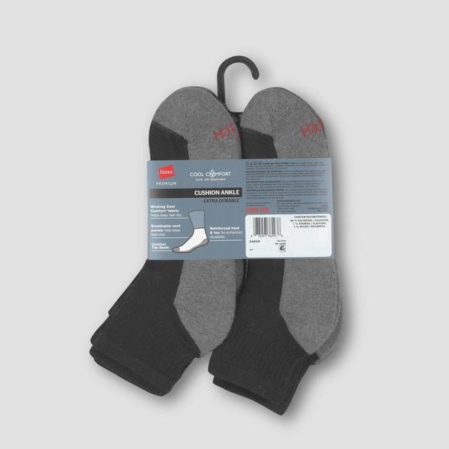 Hanes Premium Mens Cool Comfort Ankle Socks 10pk 6-12 Product Image