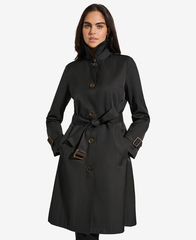 Women's Single-Breasted Pleated Trench Coat Product Image