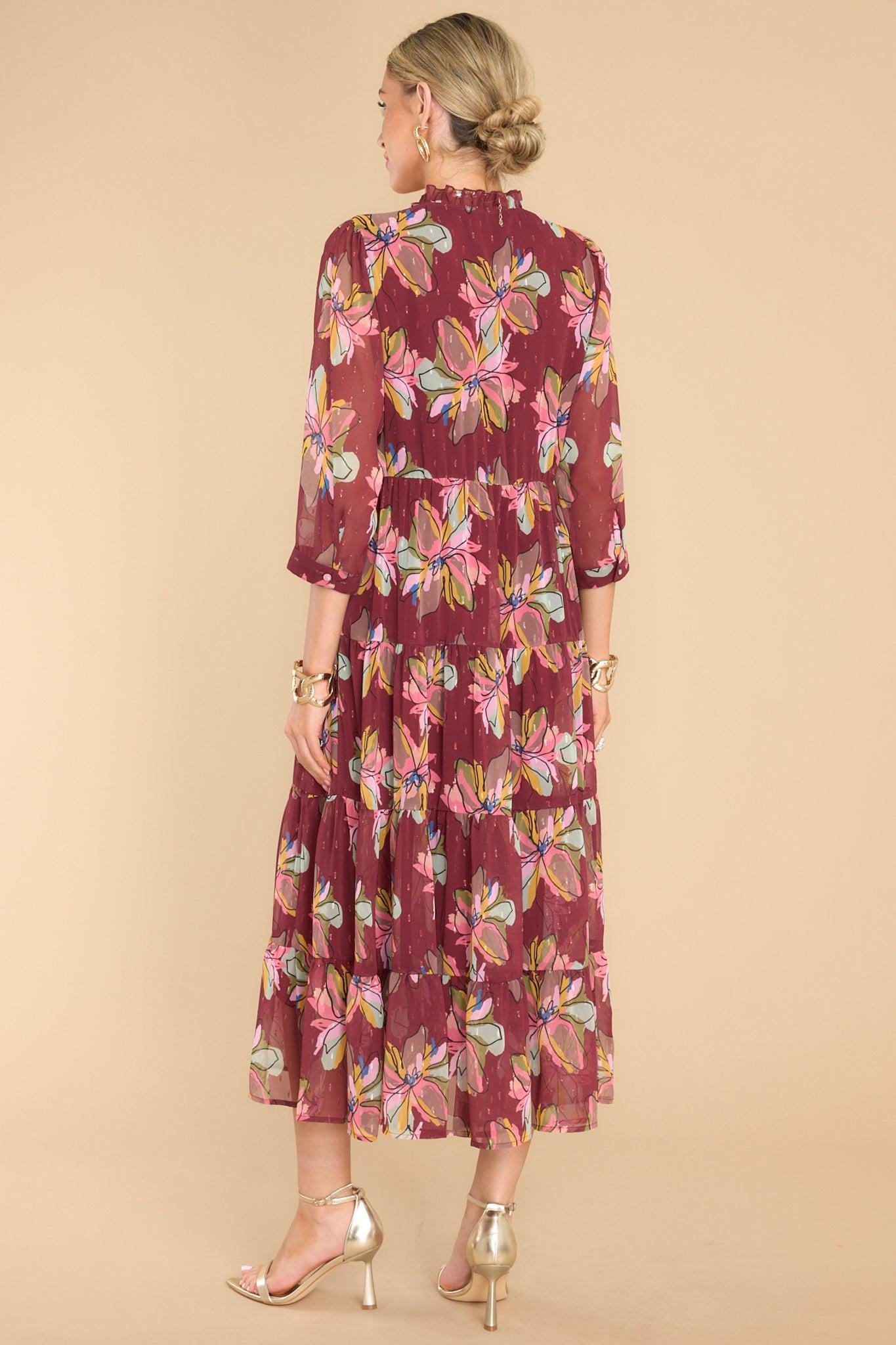 Macrostie Gallery Floral Midi Dress Print Product Image