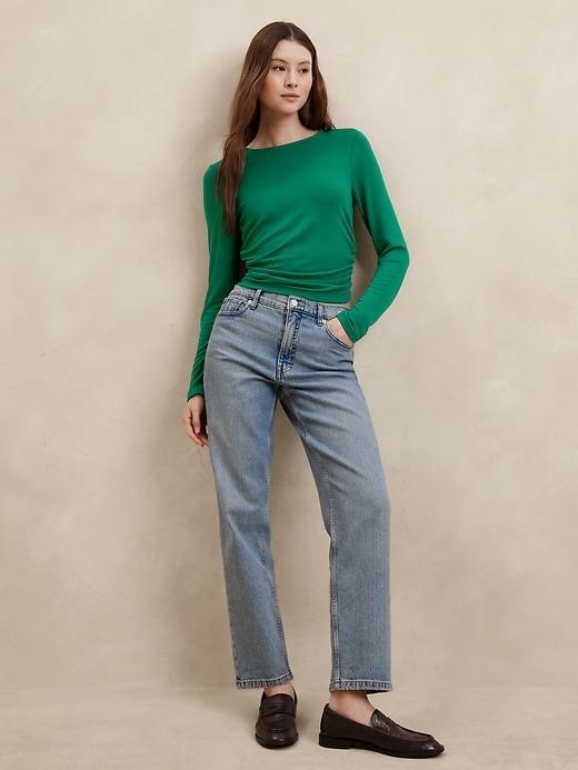 Soft Luxe Shirred-Waist Top Product Image