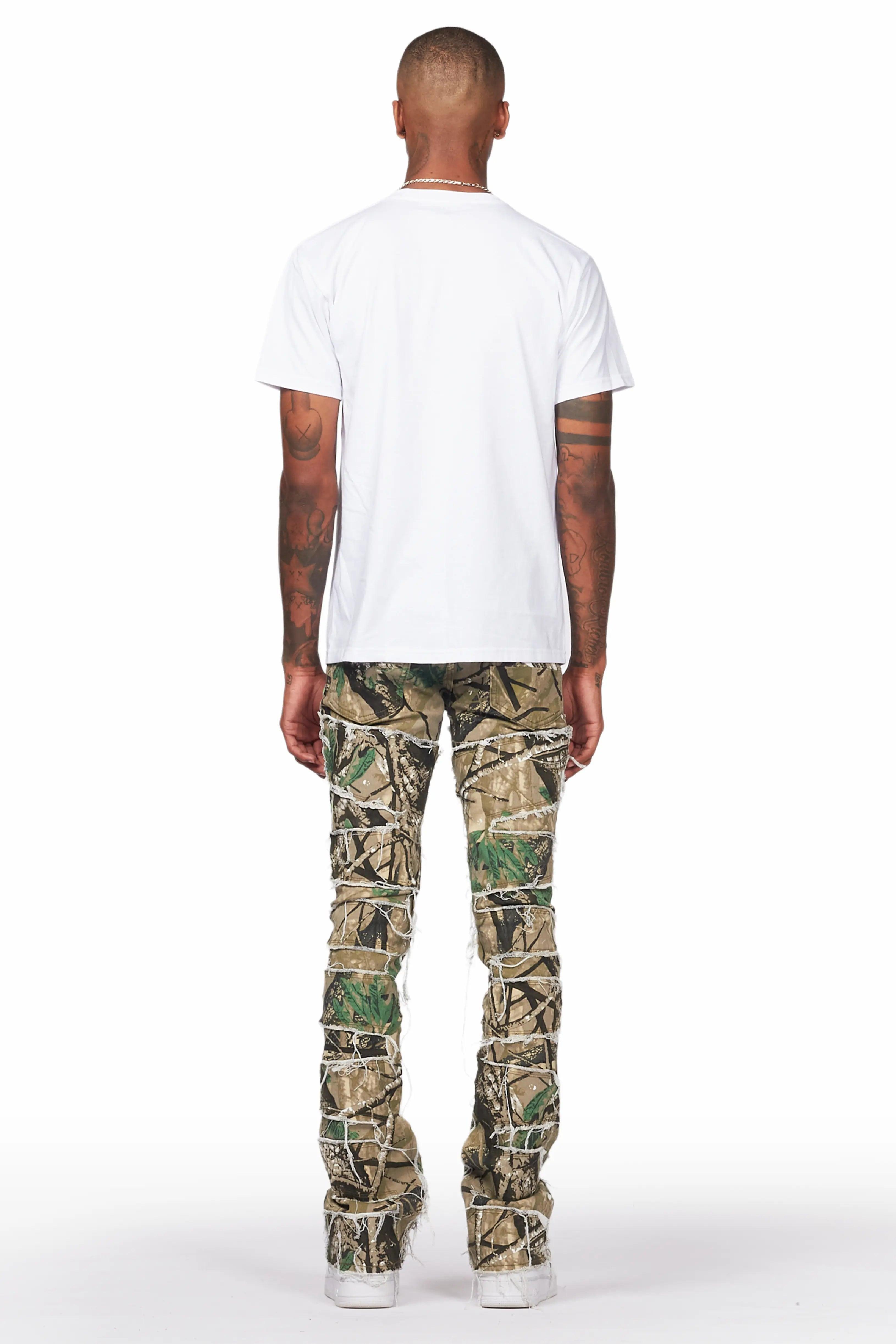 Egras Tree Camo Painter Stacked Flare Jean Male Product Image