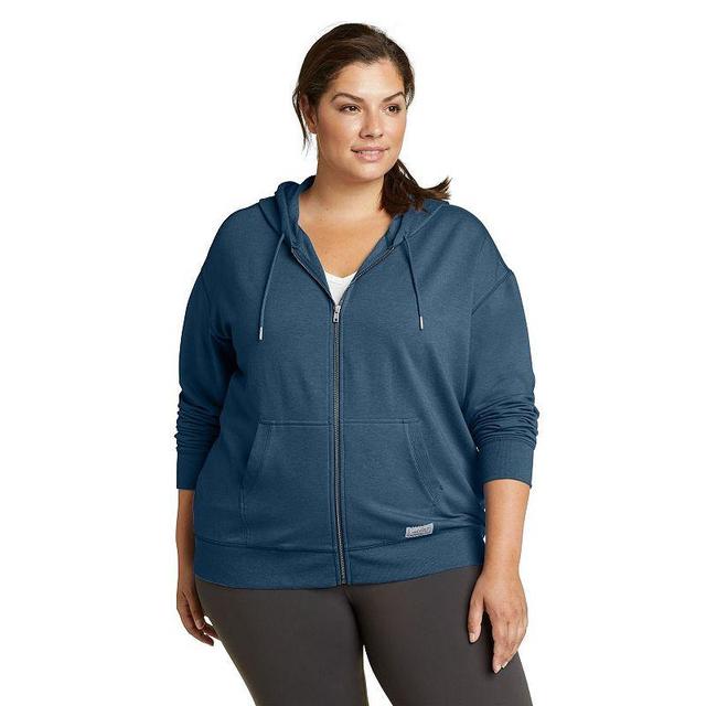 Plus Size Eddie Bauer Long Sleeve Cozy Camp Full Zip Hoodie, Womens Med Green Product Image