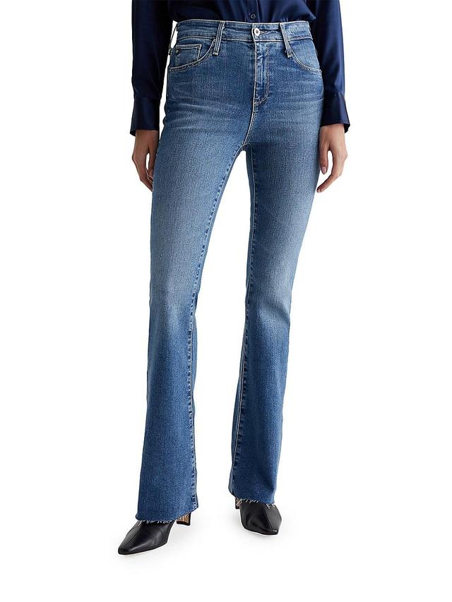 Womens Farrah Mid-Rise Stretch Boot-Cut Jeans Product Image