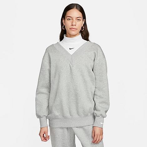 Womens Nike Sportswear Phoenix Fleece Oversized V-Neck Sweatshirt Product Image