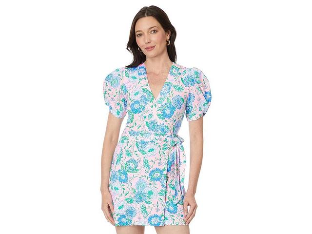 Womens Sailynn Floral Puff-Sleeve Romper Product Image