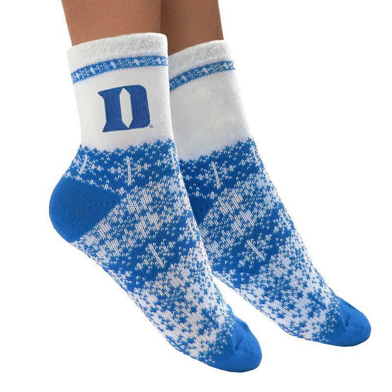 Womens ZooZatz Duke Devils Fuzzy Holiday Crew Socks Product Image