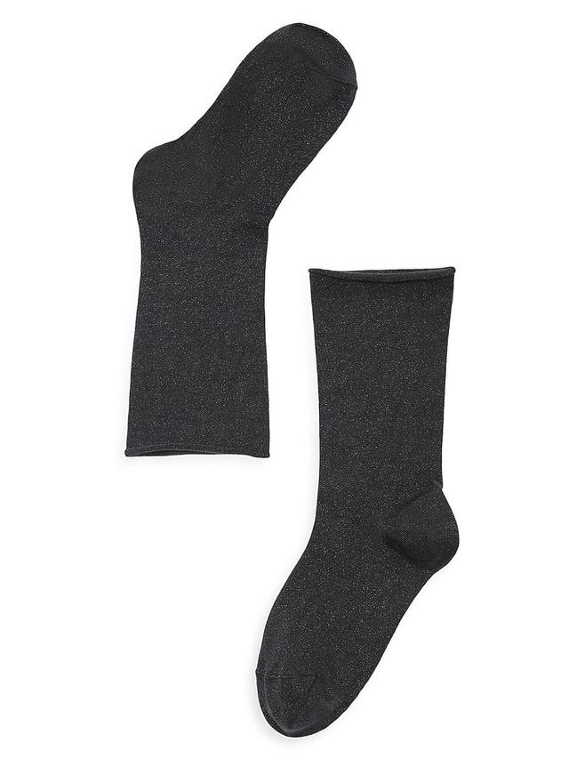 Womens Cashmere and Silk Sparkling Knit Socks Product Image