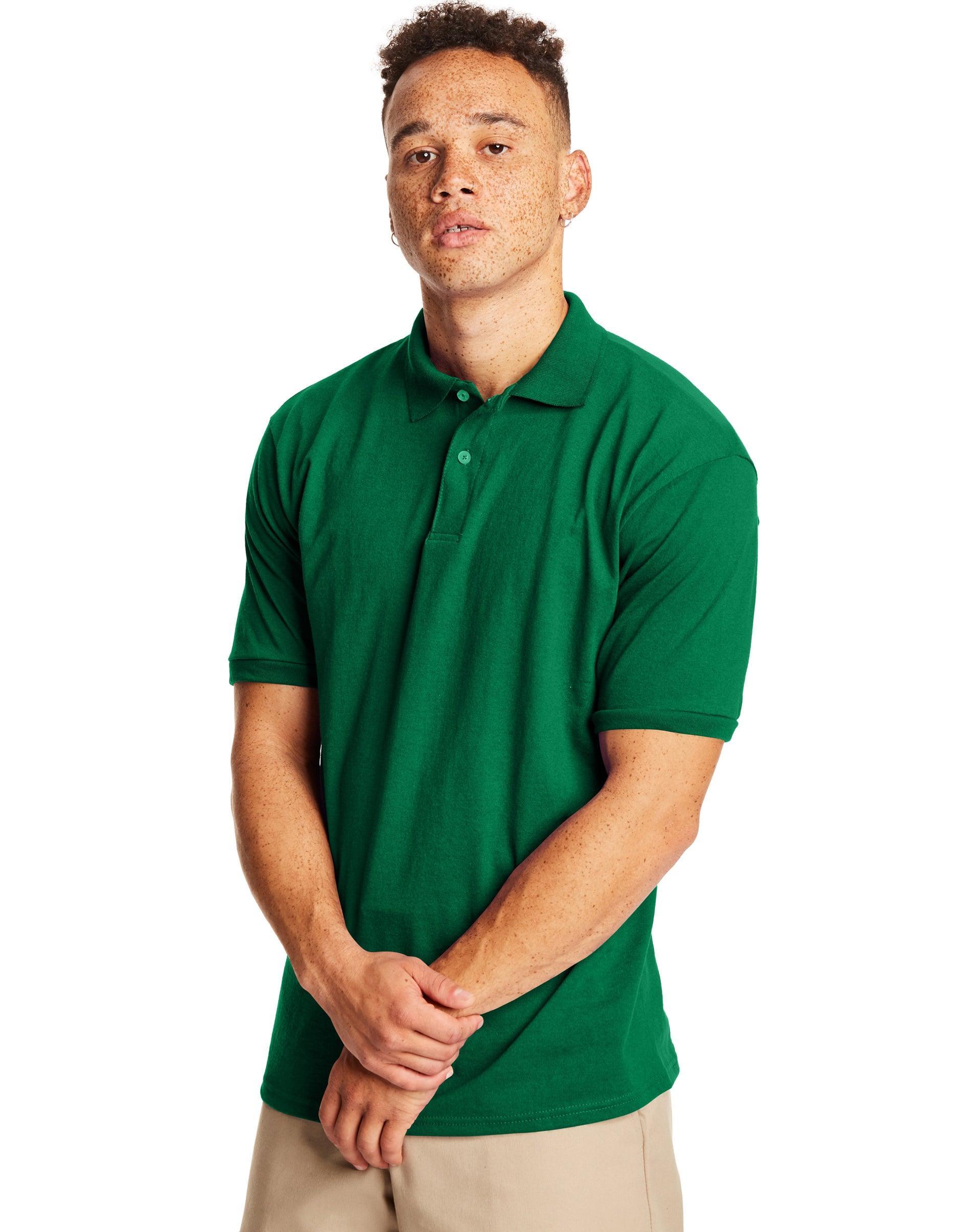 Hanes EcoSmart Mens Polo Shirt (Big & Tall Sizes Available) Ash S Product Image