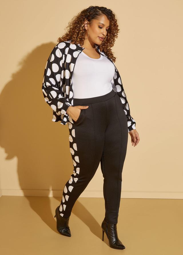 Plus Size Polka Dot Leggings Ashley Stewart Product Image