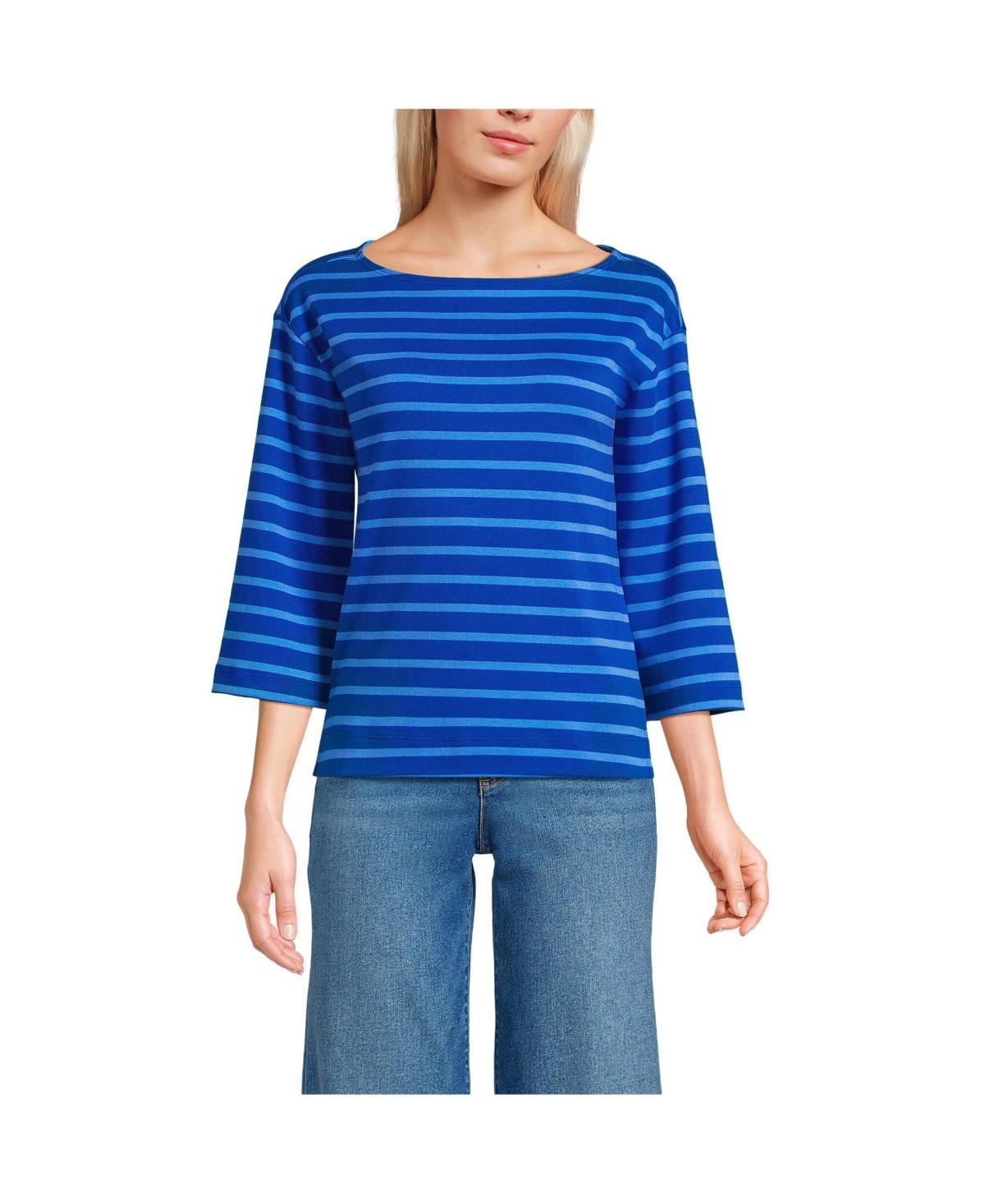 Lands End Womens 3/4 Bell Sleeve Supima T-shirt Product Image