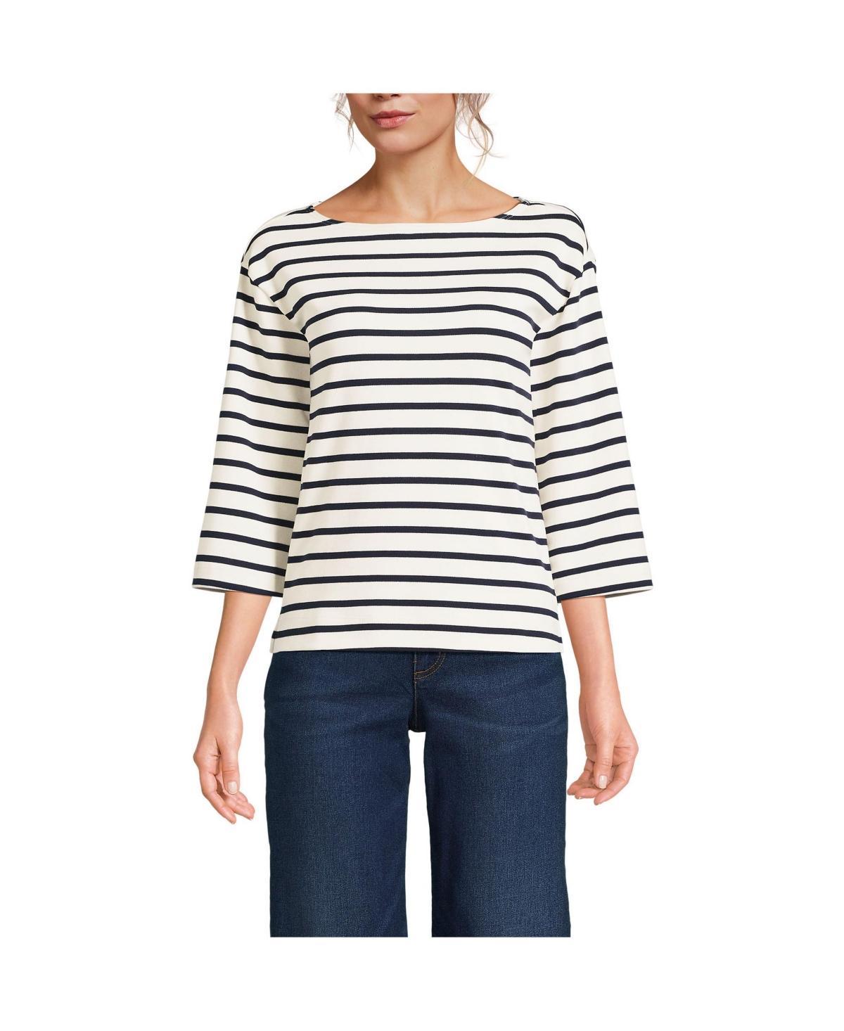 Lands End Womens 3/4 Bell Sleeve Supima T-shirt Product Image