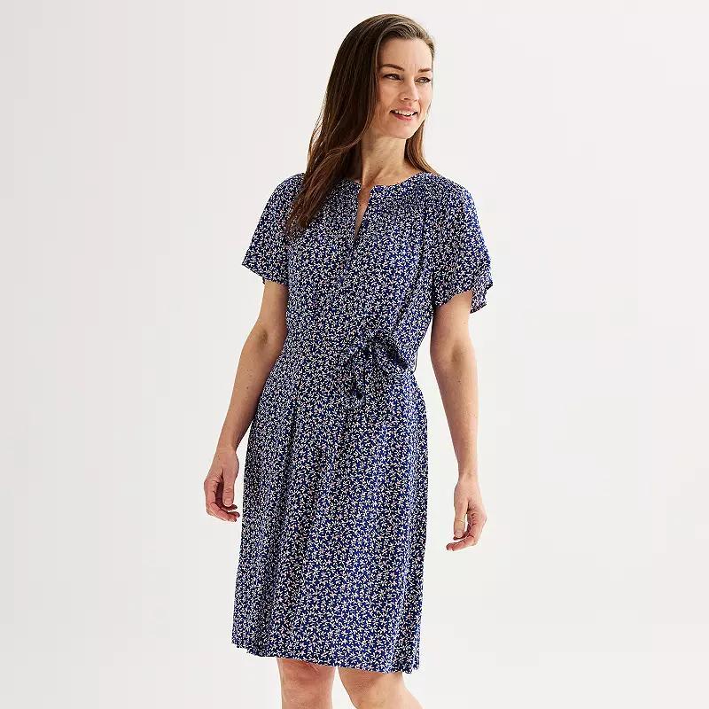 Womens Croft & Barrow Smocked Neck Dress Product Image