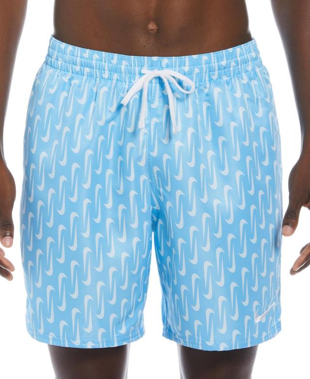 Nike Mens Swoosh Link Graphic Volley 7 Swim Trunks Product Image