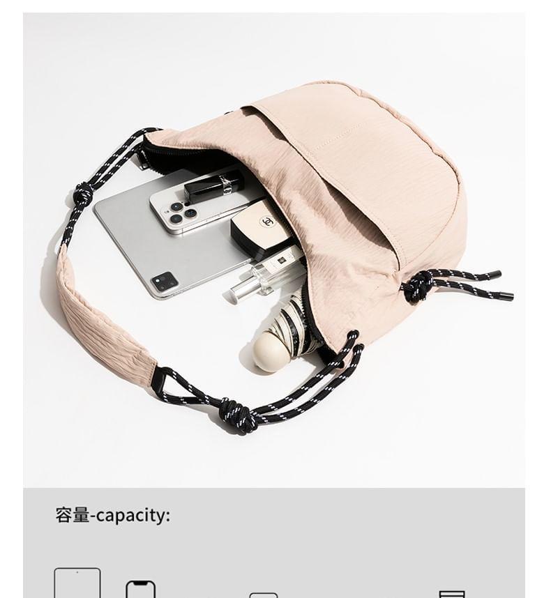 Plain Drawstring Crossbody Bag Product Image