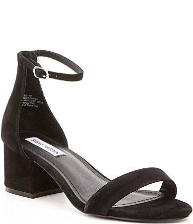 Steve Madden Irenee Suede Ankle Strap Block Heel Dress Sandals Product Image