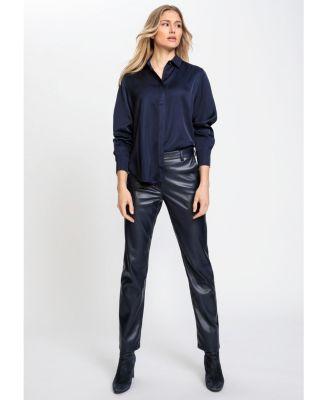 Olsen Womens Mona Fit Faux Leather Trouser Product Image