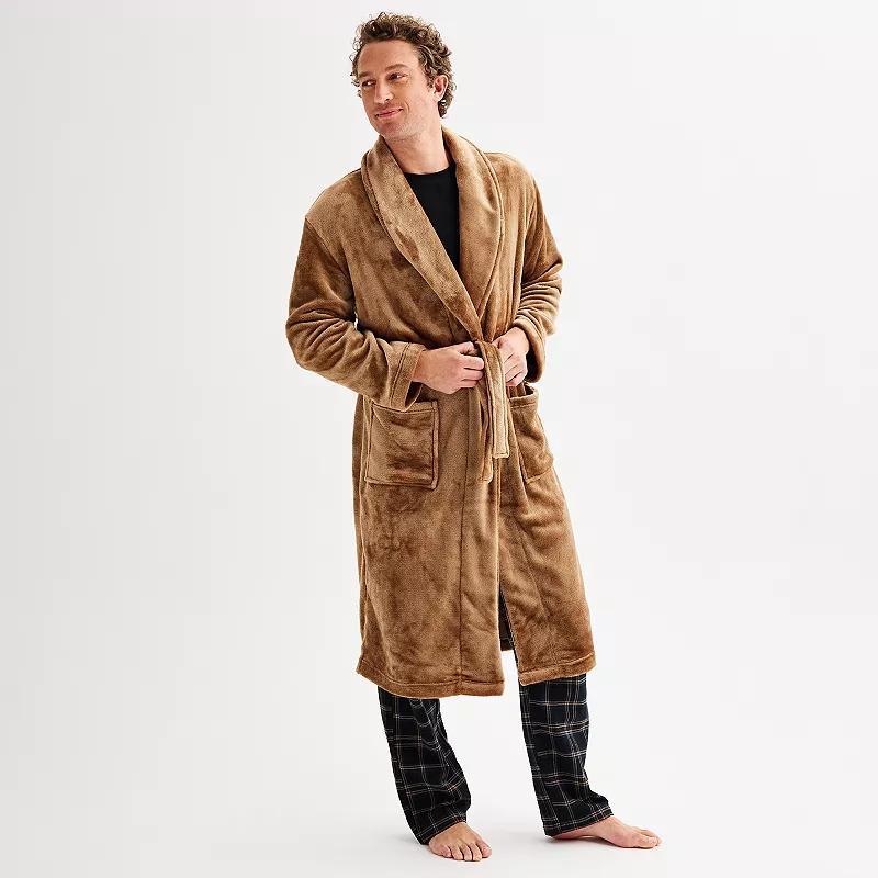 Mens Sonoma Goods For Life Plush Robe Red Product Image