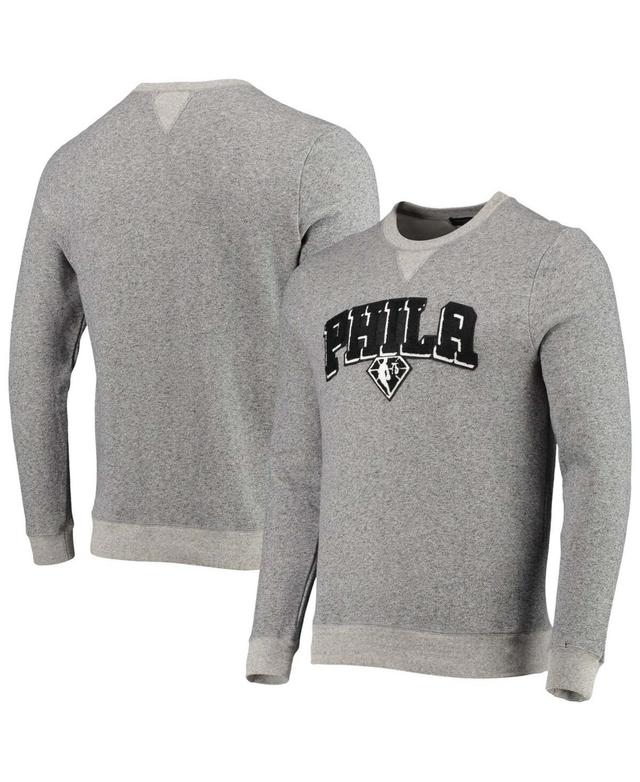 Mens Heathered Gray Philadelphia 76ers Marled French Terry Pullover Sweatshirt Product Image