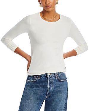 Womens Soft Touch Crewneck Long-Sleeve Top Product Image