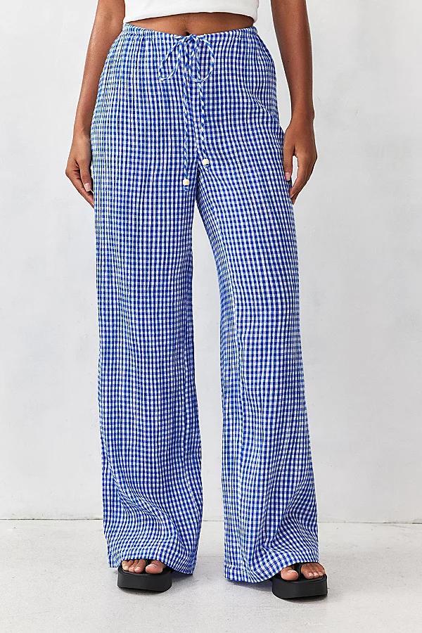 Urban Outfitters UO Ellie Gingham Beach Trouser Pant Womens at Urban Outfitters Product Image