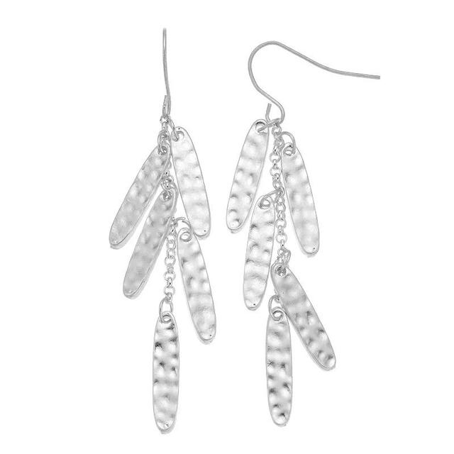 Sonoma Goods For Life Silver Tone Casting Chain Drop Earrings, Womens Product Image