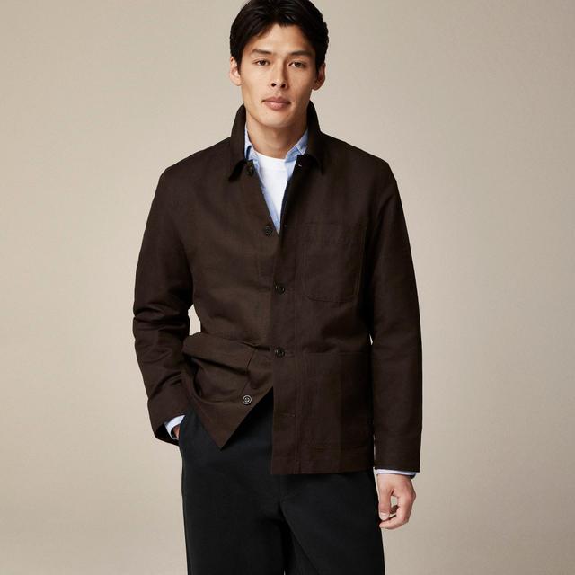 Linen-cotton blend chore jacket Product Image