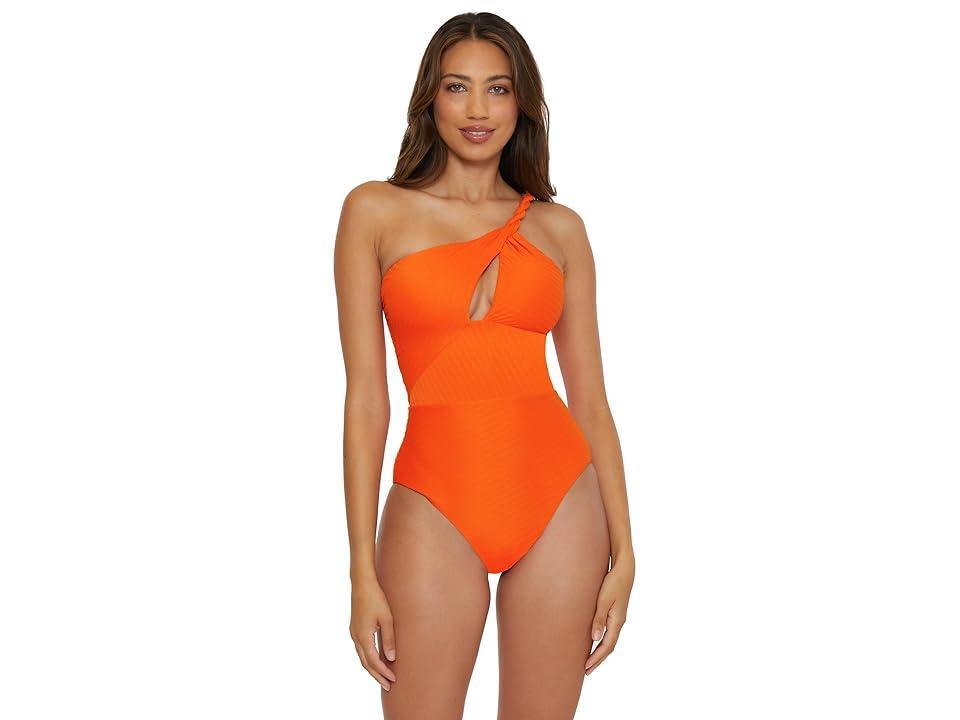 BECCA Catalonia Textured One Piece (Carrot) Women's Swimsuits One Piece Product Image