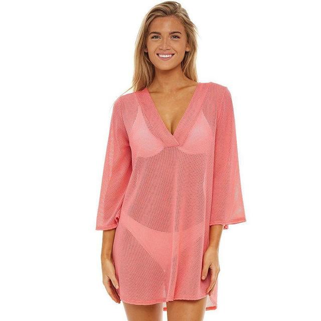 Womens Jordan Taylor Bell-Sleeve Swim Cover-Up Tunic Brt Orange Product Image