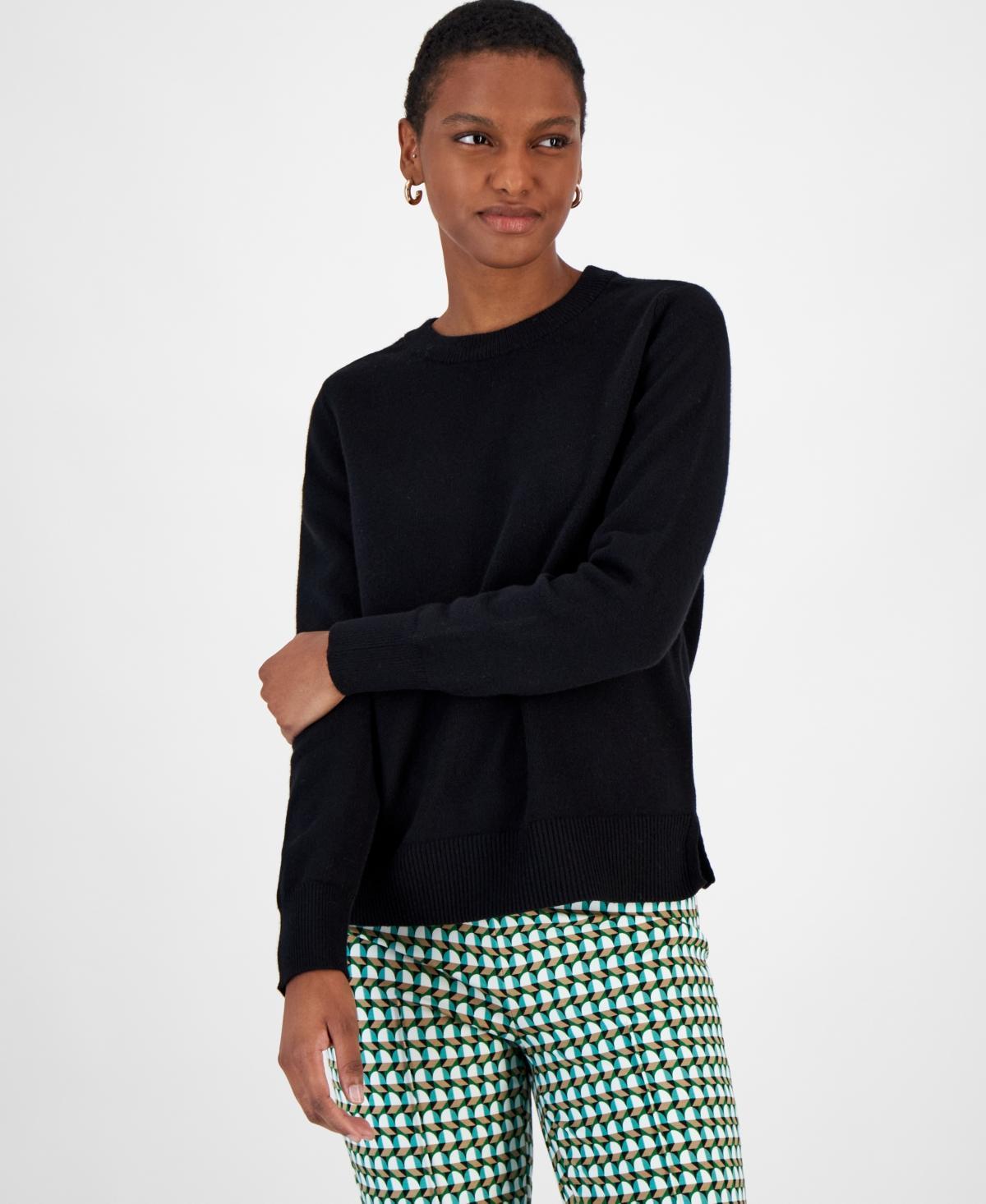 On 34th Womens Crewneck Long-Sleeve Sweater, Created for Macys Product Image