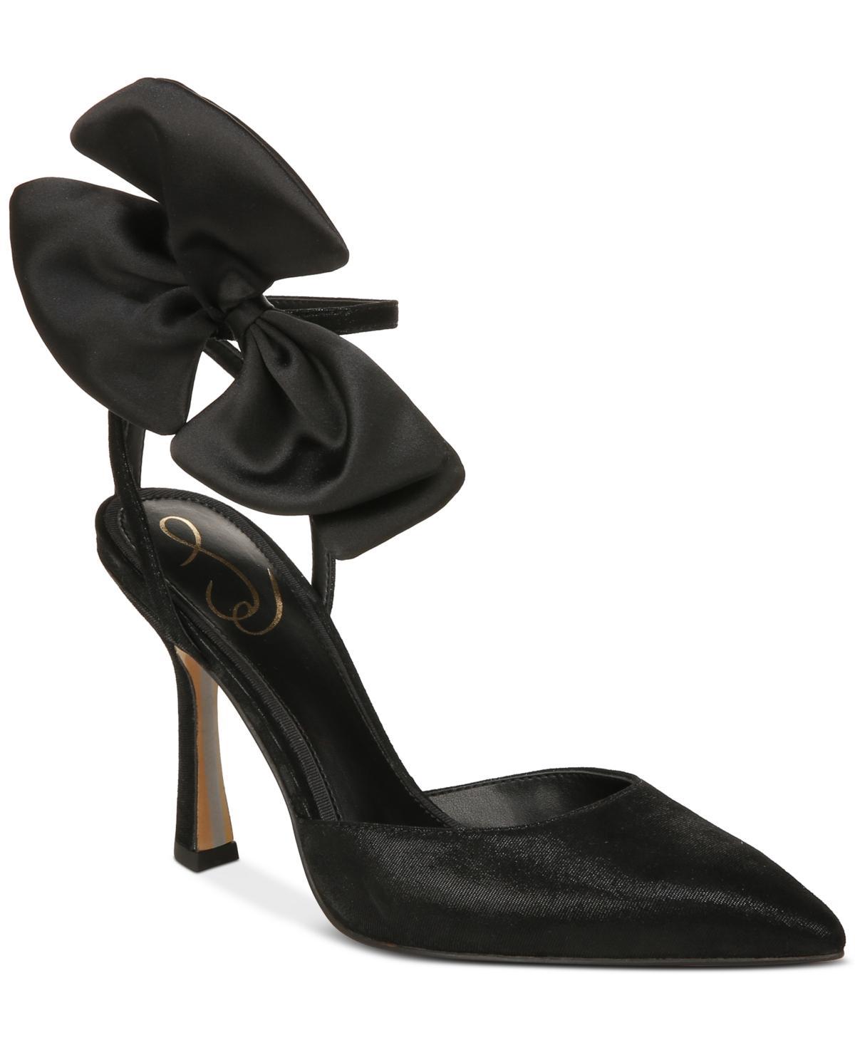 Sam Edelman Womens Halie Pointed-Toe Bow Pumps Product Image