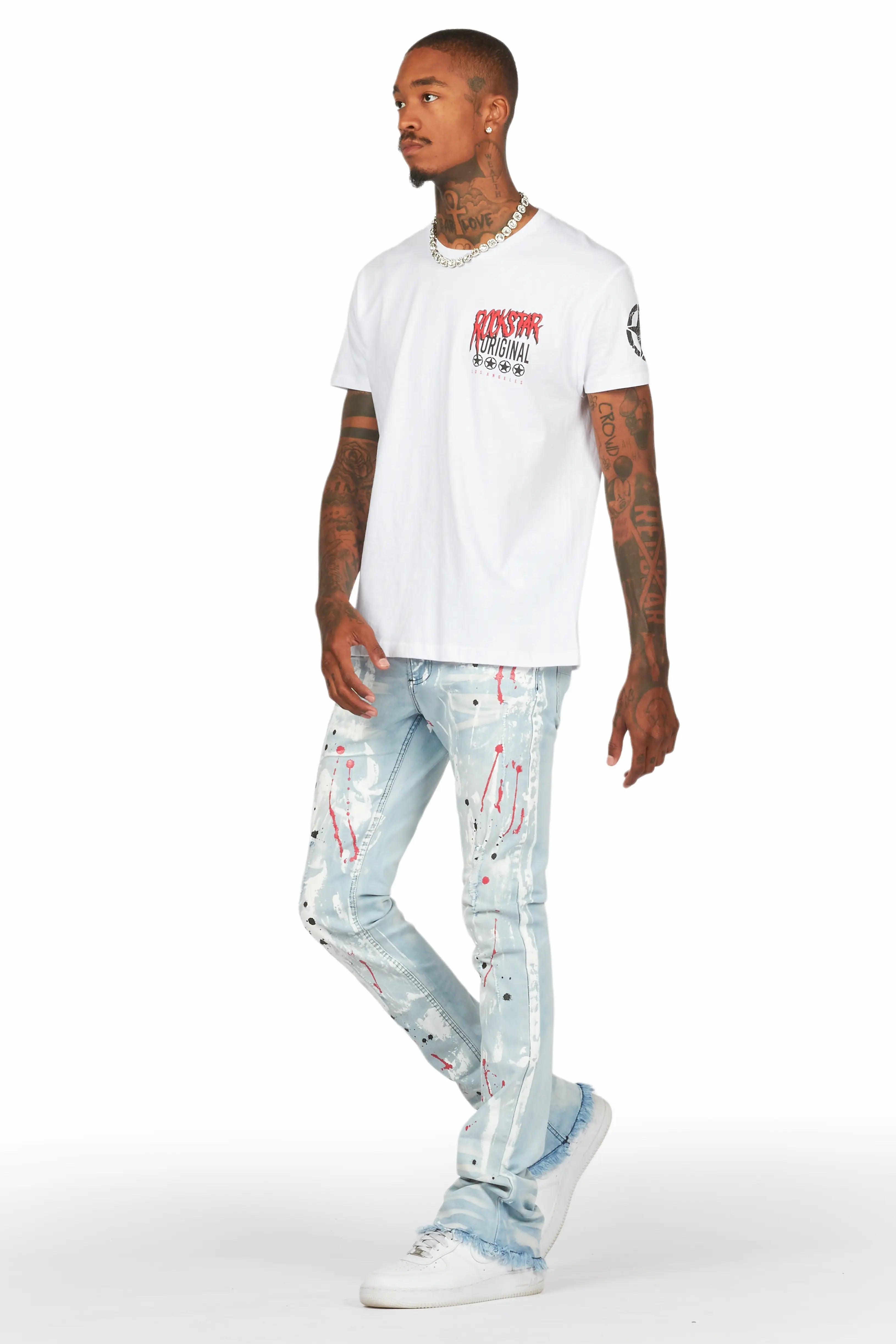 Aldis Blue Painter Stacked Flare Jean Male Product Image