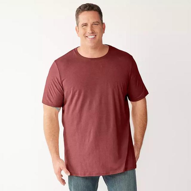 Big & Tall Sonoma Goods For Life Short Sleeve Crewneck T-Shirt, Mens Burnt Red Product Image