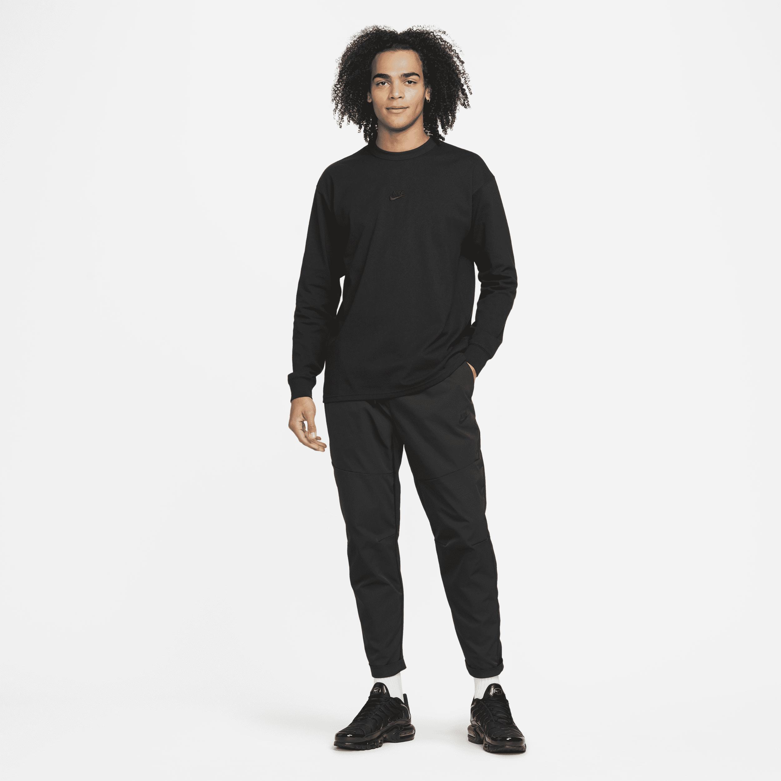 Nike Mens Nike Premium Essentials Long-Sleeve SUST T-Shirt - Mens Black/Black Product Image