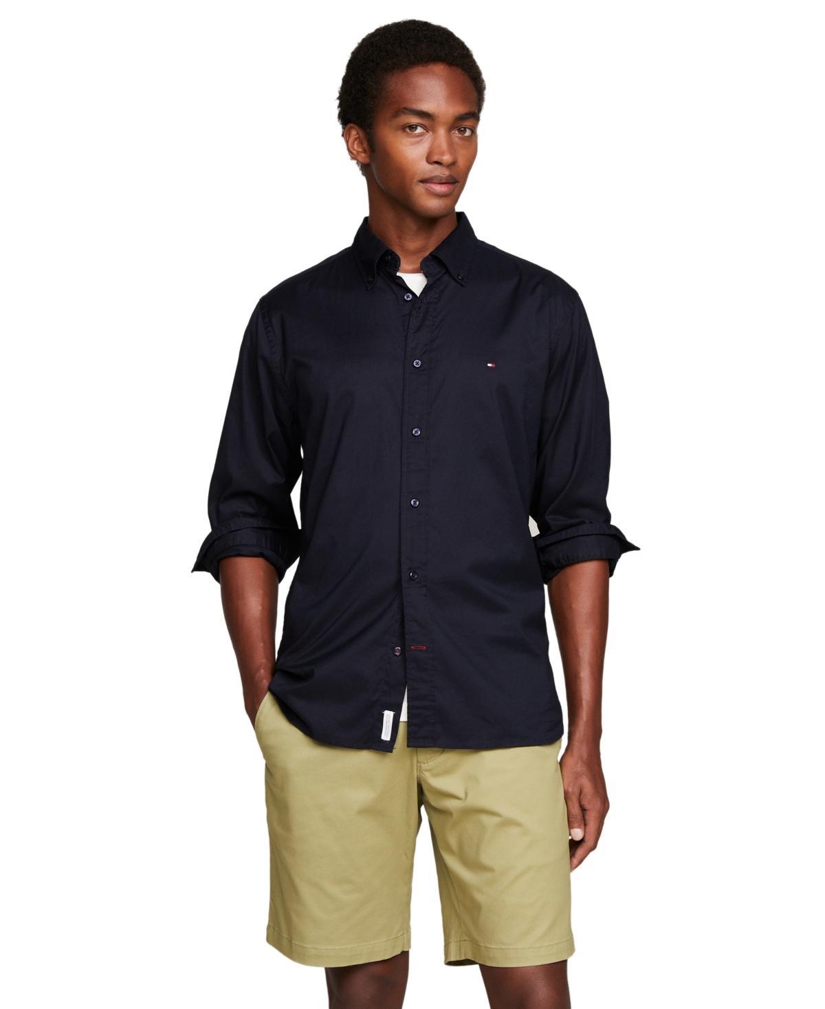 Tommy Hilfiger Mens Poplin Long Sleeve Button-Down Shirt Product Image