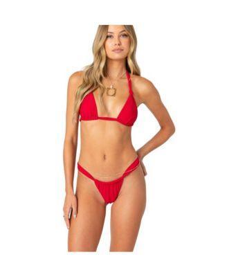 Edikted Womens Soraya knotted bikini top Product Image