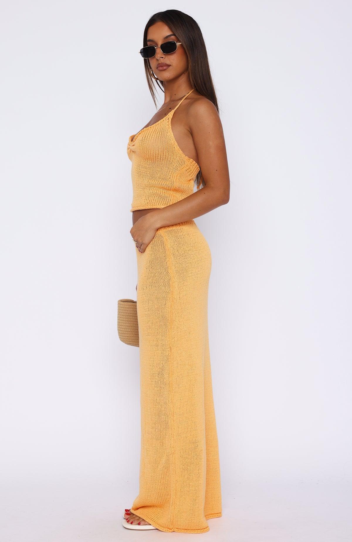 One Time Offer Crochet Maxi Skirt Sherbet Product Image